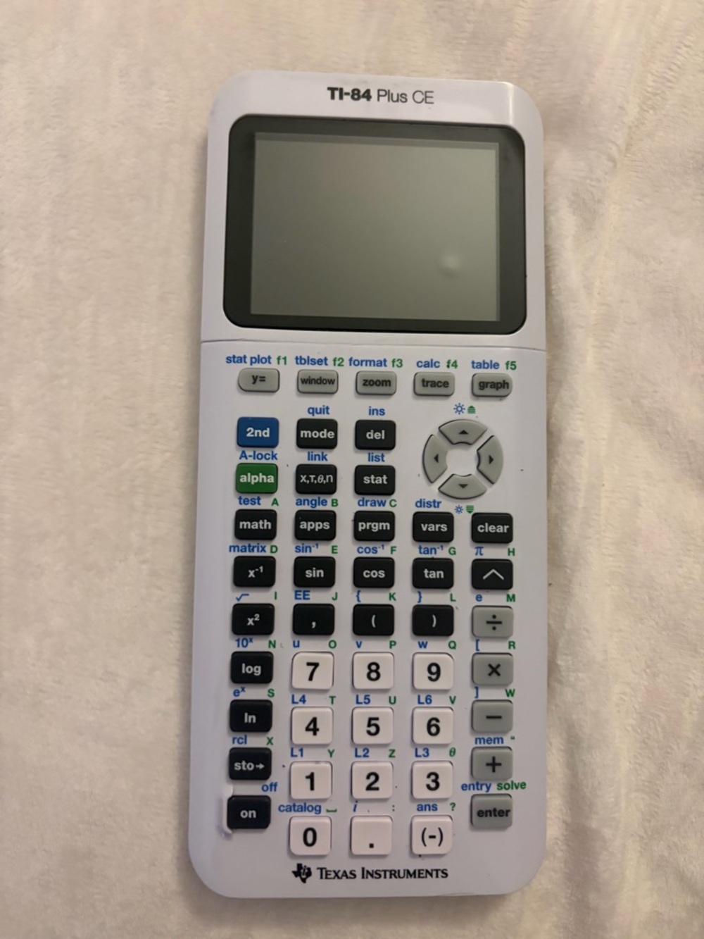 Texas Instruments White TI-84 Plus CE Graphing Calculator with Color Keys